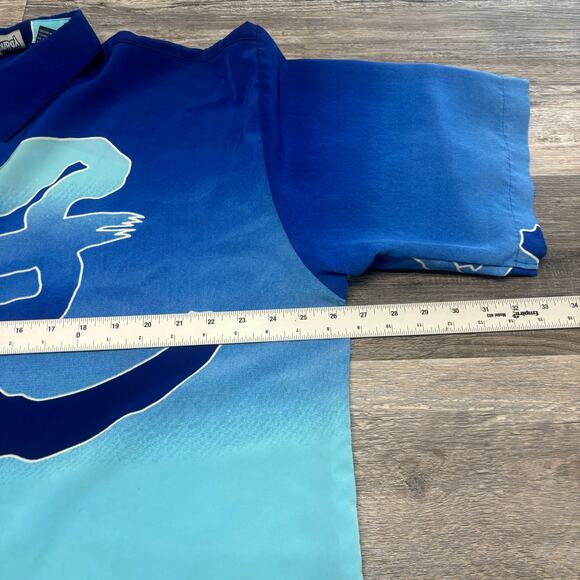 Vintage Y2K Billion Bay Anime Fighting Warrior Ombre Mens XL Short Sleeve Shirt - Picture 10 of 12